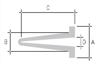 Flange Hollow Plugs Dimensions
