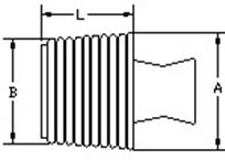 Flangeless Plugs Dimensions